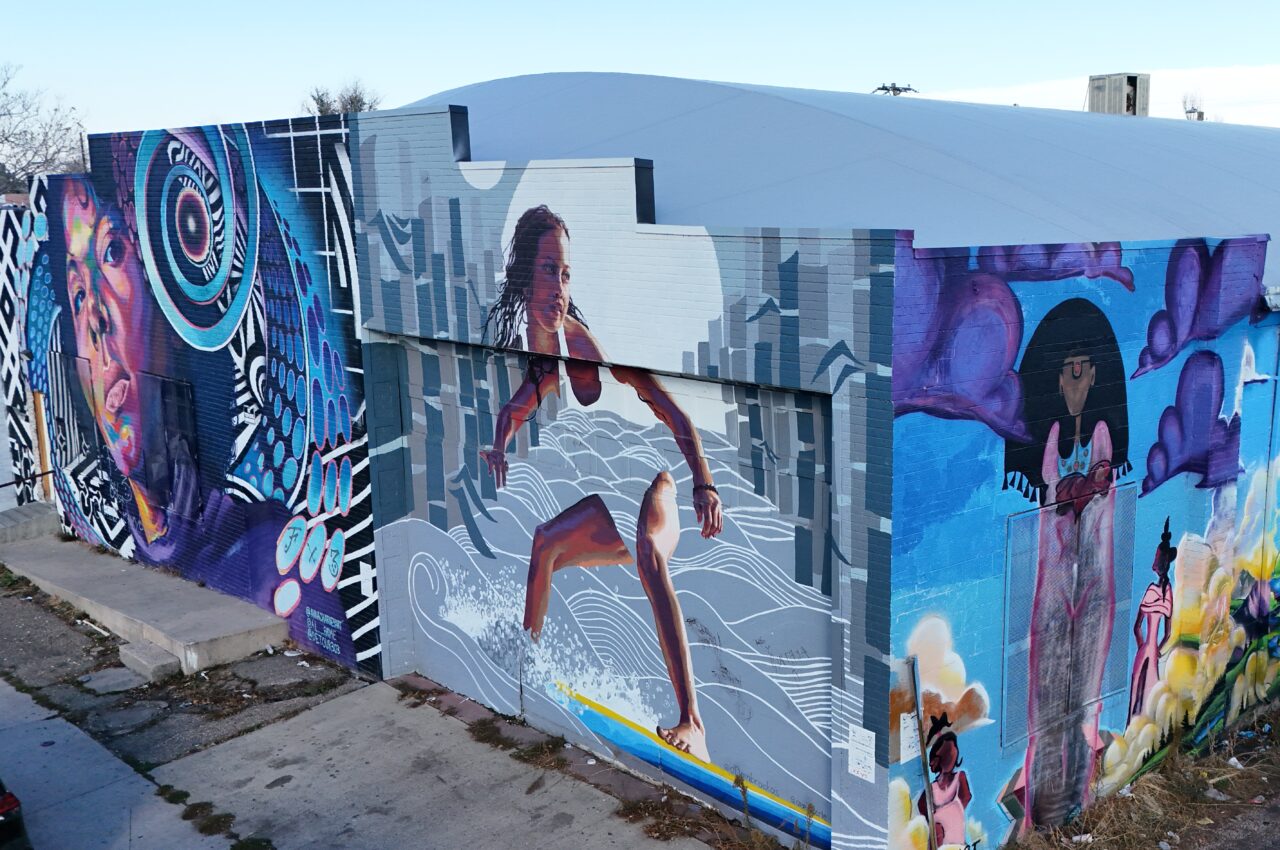 Mural celebrating African American culture in Adams County
