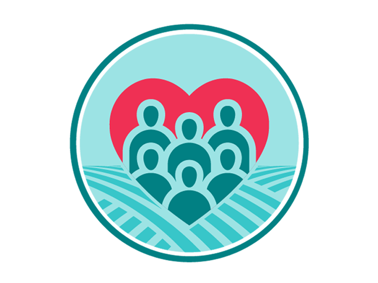 Adams County Health Department Nursing Division icon depicting a group of people in a heart