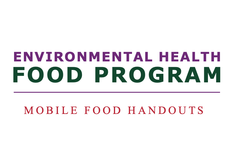 Screenshot of the mobile food handouts packet