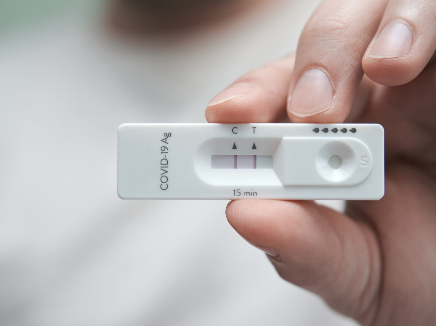 Photo of a positive COVID-19 test